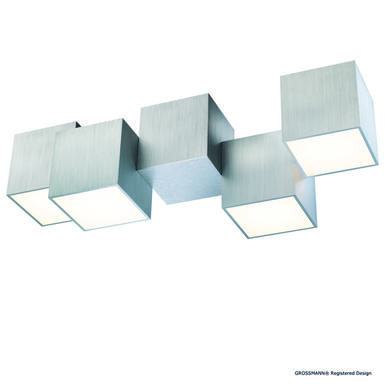 Plafonnier 4 lampes led Grossmann Rocks Gris métallique Aluminium 74-853-072