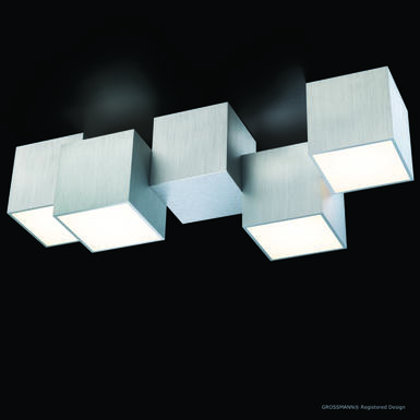 Plafonnier 4 lampes led Grossmann Rocks Gris métallique Aluminium 74-853-072