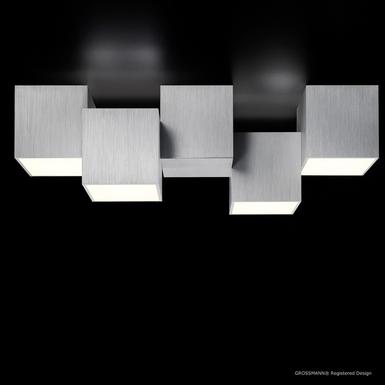 Plafonnier 4 lampes led Grossmann Rocks Gris métallique Aluminium 74-853-072