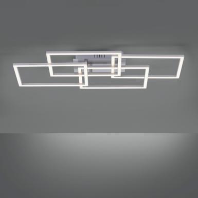 Plafonnier 4 lampes led Leuchten Direkt Iven Gris Acier inoxydable 14791-55