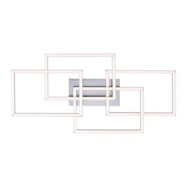 Plafonnier 4 lampes led Leuchten Direkt Iven Gris Acier inoxydable 14791-55