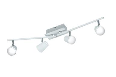 Plafonnier 4 lampes led Trio Narcos Blanc 01 Acier 873110431