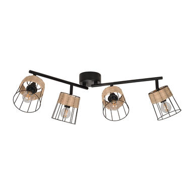 Plafonnier 4 lumières design Corep Indah Noir Métal 656548