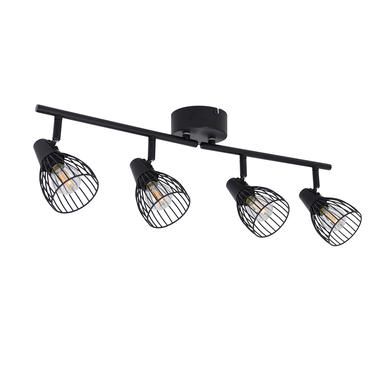 Plafonnier 4 lumières design Corep Jaro Noir Métal 656695