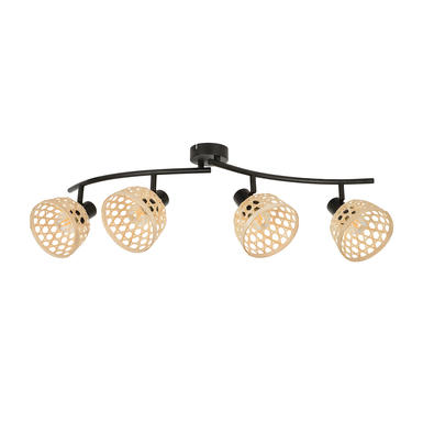 Plafonnier 4 lumières design Corep Kami Noir Métal 656220