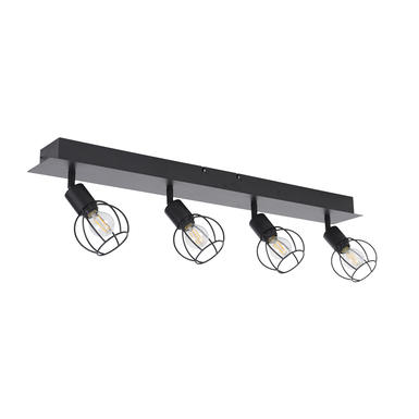 Plafonnier 4 lumières design Corep Owen Noir Métal 656112