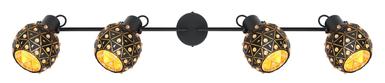 Plafonnier 4 lumières design Globo Jodie Noir Métal 54029-4
