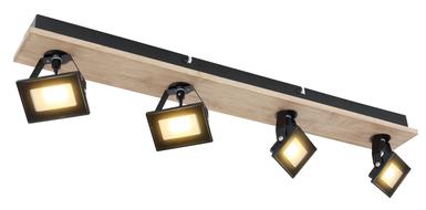 Plafonnier 4 lumières led Globo Joya Noir Métal 56247-4B