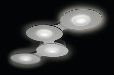 Plafonnier 4 lumières led Grossmann Disc Gris argenté Aluminium 74-830-091