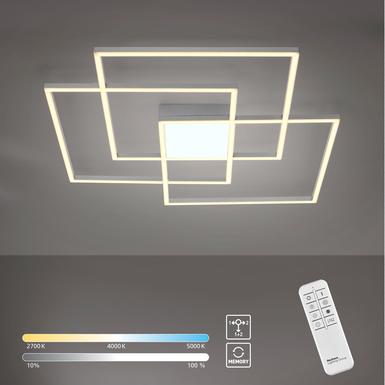 Plafonnier 4 lumières led Leuchten Direkt Asmin Gris Métal 14713-55