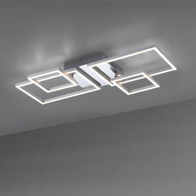 Plafonnier 4 lumières led Leuchten Direkt Iven Gris Métal 14030-55