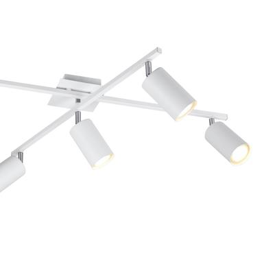 Plafonnier 5 lampes design Trio Marley Blanc Métal 612400501