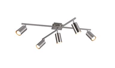 Plafonnier 5 lampes design Trio Marley Gris Métal 612400507