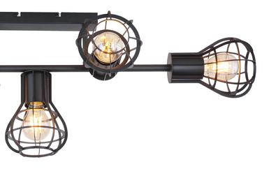 Plafonnier 5 lumières design Globo Clastra Noir Métal 15388-5D