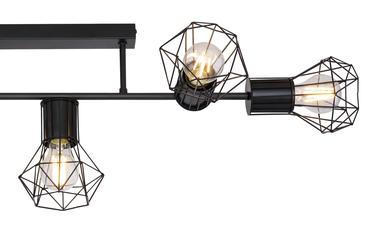 Plafonnier 5 lumières design Globo Priska Noir Métal 54017-5D