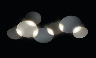 Plafonnier 5 lumières led Grossmann Circ Graphite / Argenté Aluminium 76-829-157