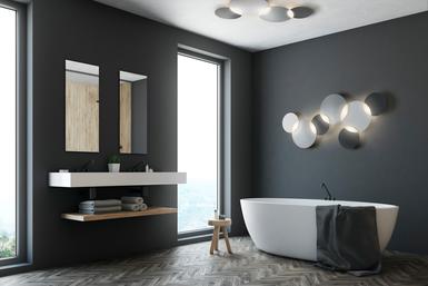 Plafonnier 5 lumières led Grossmann Circ Graphite / Argenté Aluminium 76-829-157