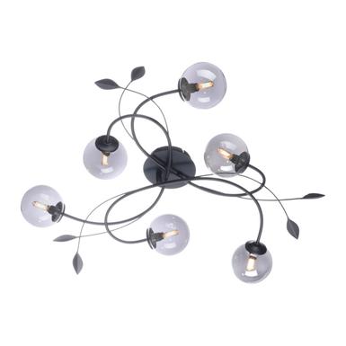 Plafonnier 6 lampes design Neuhaus Widow Noir Métal 6737-18