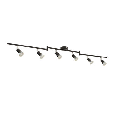 Plafonnier 6 lumières design Corep Andy Noir Métal 656696