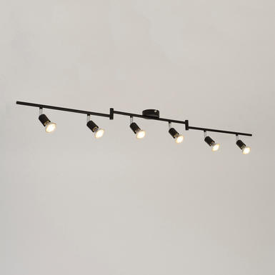 Plafonnier 6 lumières design Corep Andy Noir Métal 656696