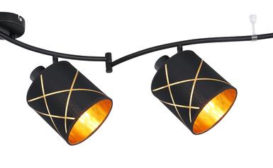 Plafonnier 6 lumières design Globo Bemmo Noir Métal 15431-6