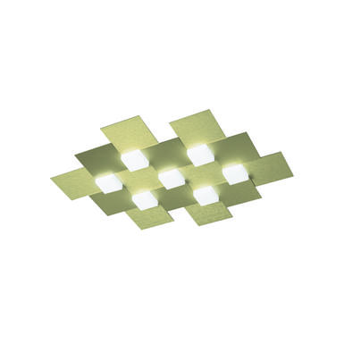 Plafonnier 7 lampes led Grossmann Créo Laiton Mat Aluminium 77-770-058