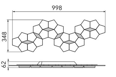 Plafonnier 7 lampes led Grossmann Linde Gris métallique Aluminium 77-787-072