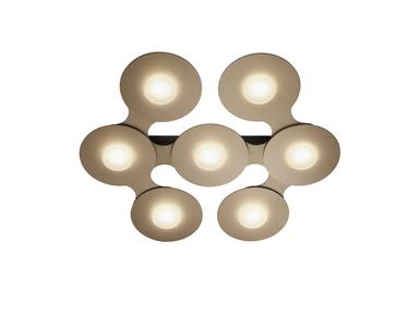 Plafonnier 7 lumières led Grossmann Disc Brun doré Aluminium 77-830-090