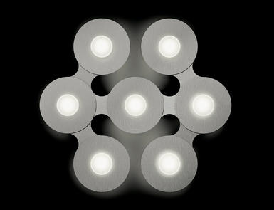 Plafonnier 7 lumières led Grossmann Disc Gris argenté Aluminium 77-830-091