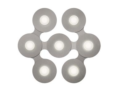 Plafonnier 7 lumières led Grossmann Disc Gris argenté Aluminium 77-830-091