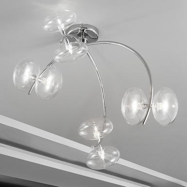 Plafonnier 8 lampes design Metal Lux Dolce Chrome Métal 260.308.01