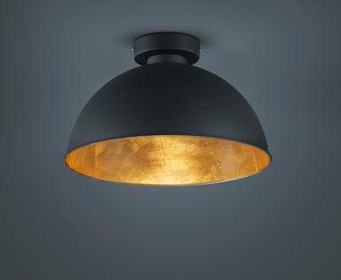 Plafonnier design Trio Jimmy Noir / Or Métal R60121002 – Plafonniers design  chez Luminaires Online