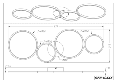 Plafonnier design Trio Rondo Blanc Métal 622610431