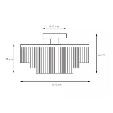 Plafonnier Extravaganza Frills Ø 35 cm - 1xE27 - Or mat - Laiton - Lucide - 03142/35/02