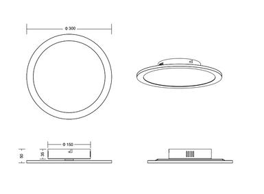 Plafonnier led connecté Trio Griffin Nickel satiné Métal 657493007