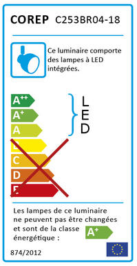 Plafonnier led Corep Ublo Chrome Métal 654229