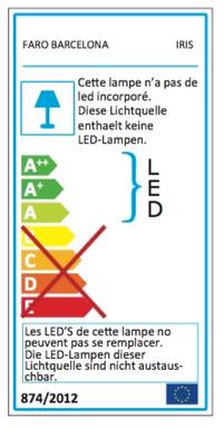 Plafonnier led Faro Iris Gris Métal 63394