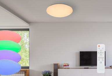 Plafonnier led Globo Atreju Blanc Métal 48363-48RGB