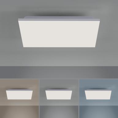 Plafonnier led Leuchten Direkt Canvas Blanc Aluminium 15551-16