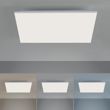 Plafonnier led Leuchten Direkt Canvas Blanc Aluminium 15552-16