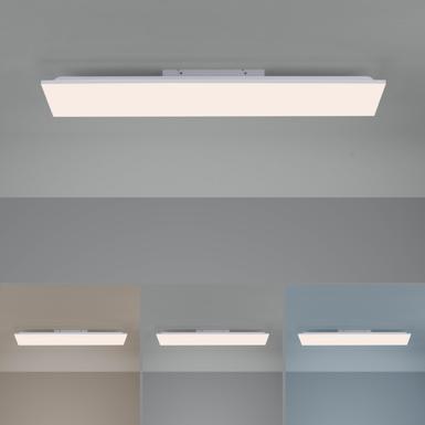 Plafonnier led Leuchten Direkt Canvas Blanc Aluminium 15553-16