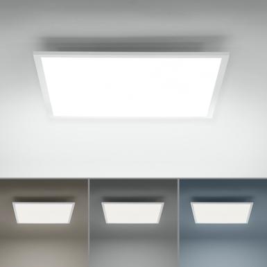 Plafonnier led Leuchten Direkt Flat Blanc Aluminium 14532-16