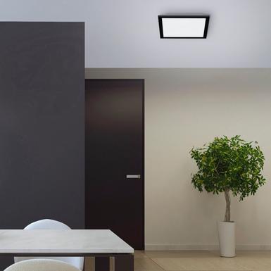 Plafonnier led Leuchten Direkt Flat Noir Aluminium 14754-18