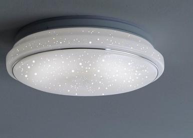 Plafonnier led Leuchten Direkt Jupiter Blanc Métal 14362-16