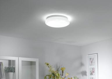 Plafonnier led Leuchten Direkt Jupiter Blanc Métal 14362-16