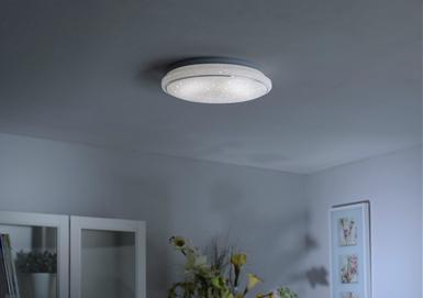 Plafonnier led Leuchten Direkt Jupiter Blanc Métal 14364-16