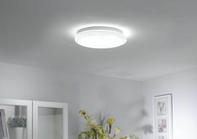 Plafonnier led Leuchten Direkt Jupiter Blanc Métal 14364-16