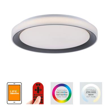 Plafonnier led Leuchten Direkt Lolasmart-Disc Noir Métal 14659-18