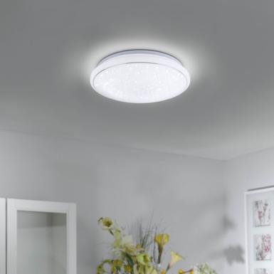 Plafonnier led Leuchten Direkt Lolasmart-Jupi Blanc Plastique 14743-16