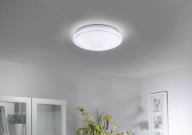 Plafonnier led Leuchten Direkt Lolasmart-Jupi Blanc Plastique 14743-16